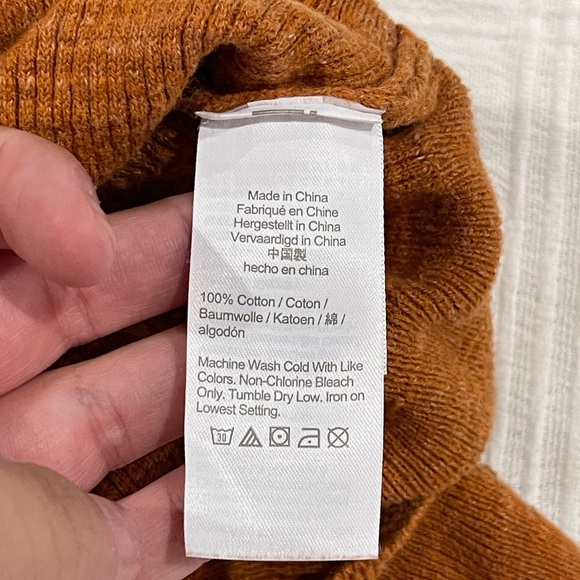 J. Crew Burnt Orange Knit Sweater, 100% Cotton - Picture 6 of 14